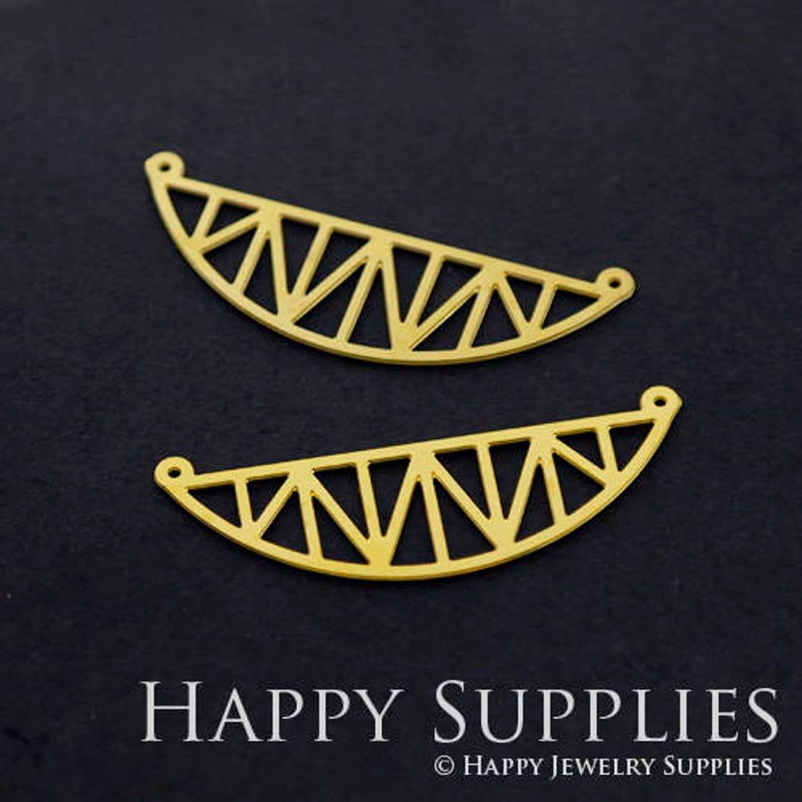 Brass Jewelry Charms, Arc Raw Brass Earring Charms, Brass Jewelry Pendants, Raw Brass Jewelry Findings, Brass Pendants Jewelry Wholesale (RD340)