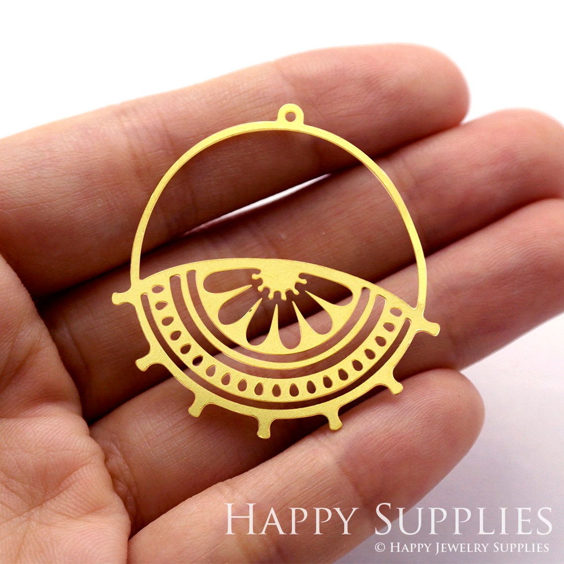 Brass Jewelry Charms, Round Geometric Raw Brass Earring Charms, Brass Jewelry Pendants, Raw Brass Jewelry Findings, Brass Pendants Jewelry Wholesale (RD347)