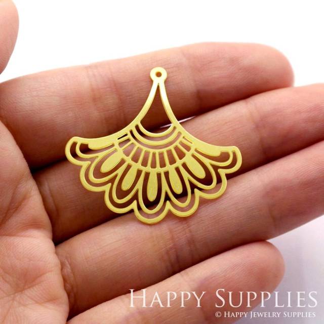 Brass Jewelry Charms,Fan Raw Brass Earring Charms, Brass Jewelry Pendants, Raw Brass Jewelry Findings, Brass Pendants Jewelry Wholesale (RD352)