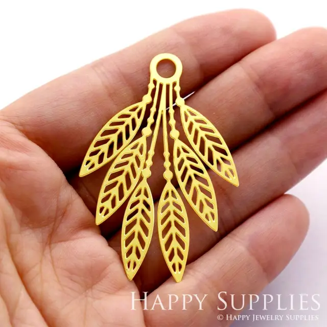 Brass Jewelry Charms, Leaf Raw Brass Earring Charms, Brass Jewelry Pendants, Raw Brass Jewelry Findings, Brass Pendants Jewelry Wholesale (RD362)