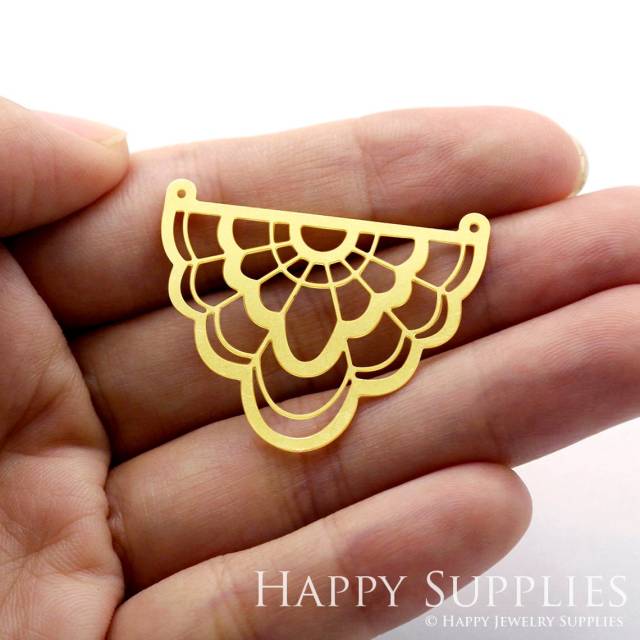 Brass Jewelry Charms, Lace Geometric Raw Brass Earring Charms, Brass Jewelry Pendants, Raw Brass Jewelry Findings, Brass Pendants Jewelry Wholesale (RD365)