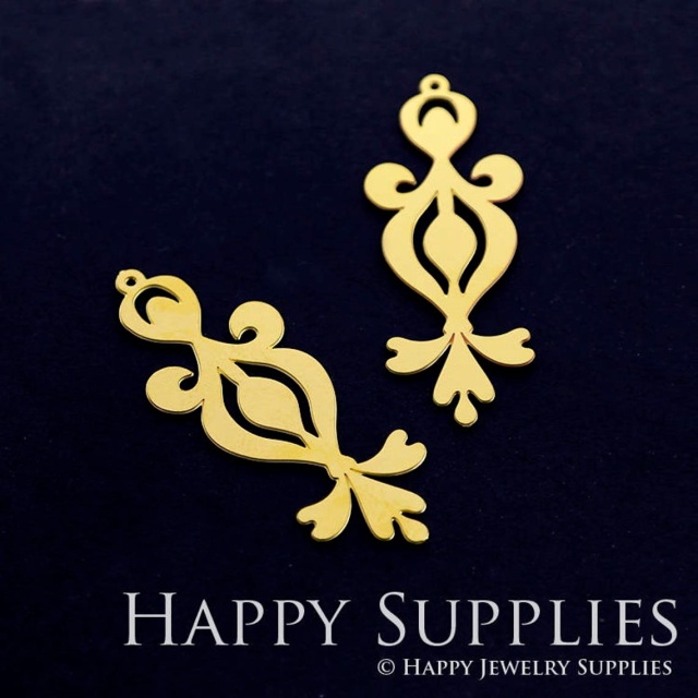 Brass Jewelry Charms, Flower Raw Brass Earring Charms, Brass Jewelry Pendants, Raw Brass Jewelry Findings, Brass Pendants Jewelry Wholesale (RD374)