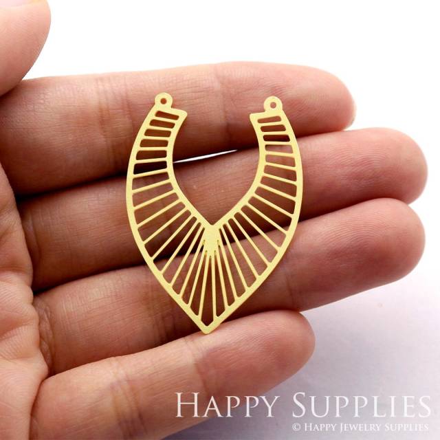 Brass Jewelry Charms,  V Geometric Raw Brass Earring Charms, Brass Jewelry Pendants, Raw Brass Jewelry Findings, Brass Pendants Jewelry Wholesale (RD376)