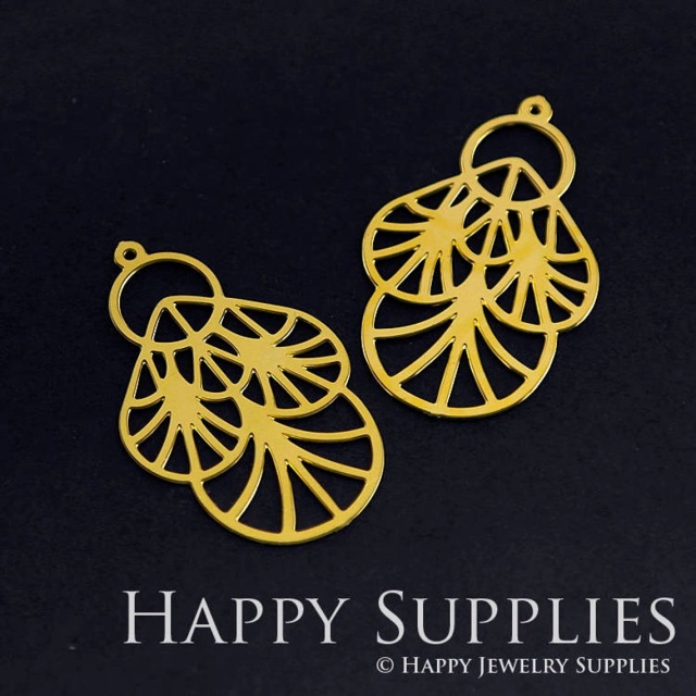 Brass Jewelry Charms, Circle Teardrop Geometric Raw Brass Earring Charms, Brass Jewelry Pendants, Raw Brass Jewelry Findings, Brass Pendants Jewelry Wholesale (RD381)