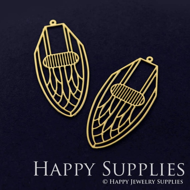 Brass Jewelry Charms, Indian Geometric Raw Brass Earring Charms, Brass Jewelry Pendants, Raw Brass Jewelry Findings, Brass Pendants Jewelry Wholesale (RD382)