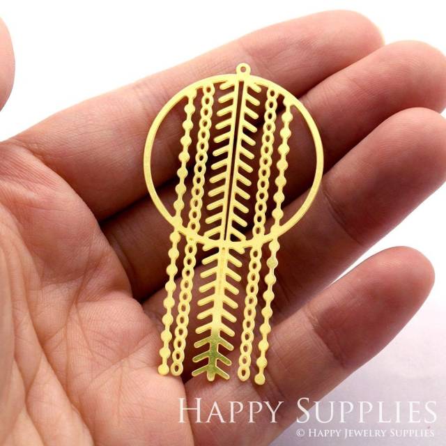 Brass Jewelry Charms, Circle Tassel Raw Brass Earring Charms, Brass Jewelry Pendants, Raw Brass Jewelry Findings, Brass Pendants Jewelry Wholesale (RD384)