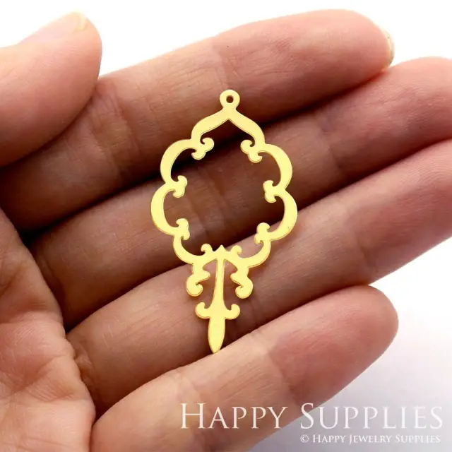 Brass Jewelry Charms, Flower  Raw Brass Earring Charms, Brass Jewelry Pendants, Raw Brass Jewelry Findings, Brass Pendants Jewelry Wholesale (RD390)