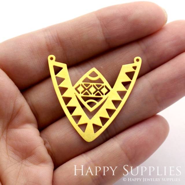 Brass Jewelry Charms, V Geometric Raw Brass Earring Charms, Brass Jewelry Pendants, Raw Brass Jewelry Findings, Brass Pendants Jewelry Wholesale (RD392)