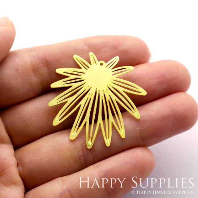 Brass Jewelry Charms, Flower Raw Brass Earring Charms, Brass Jewelry Pendants, Raw Brass Jewelry Findings, Brass Pendants Jewelry Wholesale (RD468)