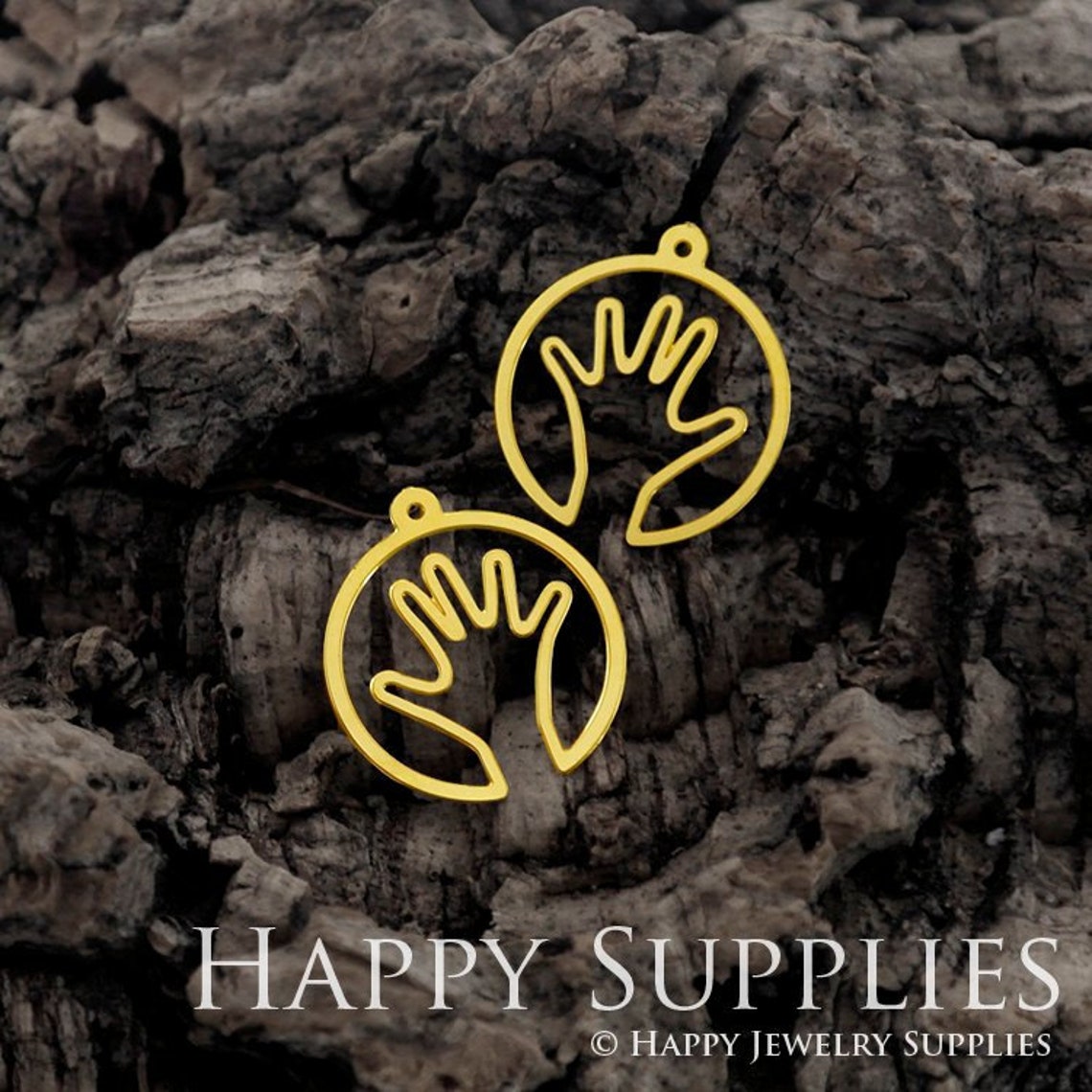 Brass Jewelry Charms, Geometric Palm Raw Brass Earring Charms, Brass Jewelry Pendants, Raw Brass Jewelry Findings, Brass Pendants Jewelry Wholesale (RD477)