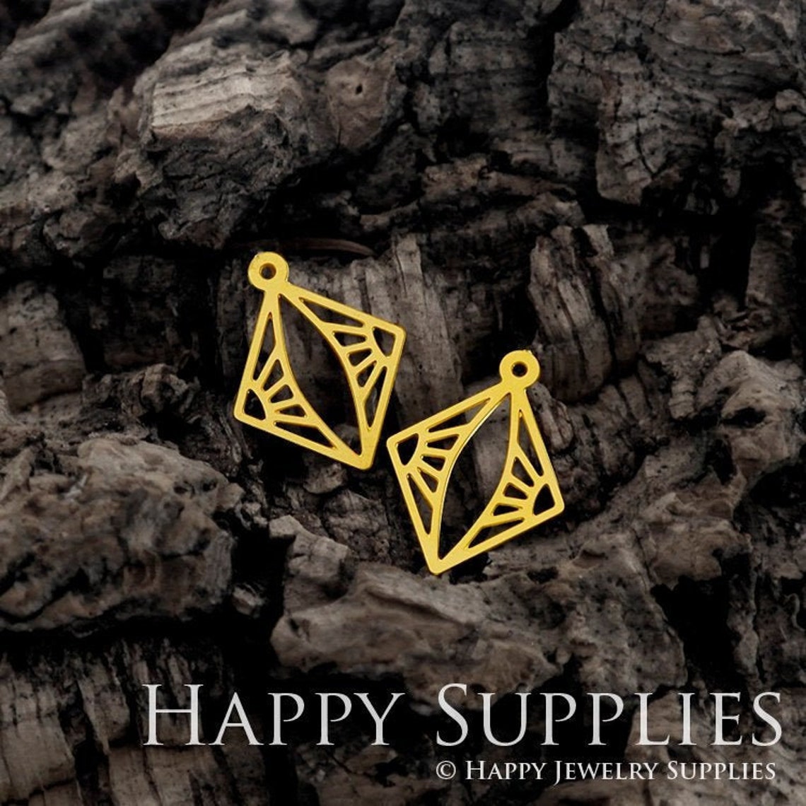 10pcs Brass Jewelry Charms, Geometric Diamond Raw Brass Earring Charms, Brass Jewelry Pendants, Raw Brass Jewelry Findings, Brass Pendants Jewelry Wholesale (RD483)