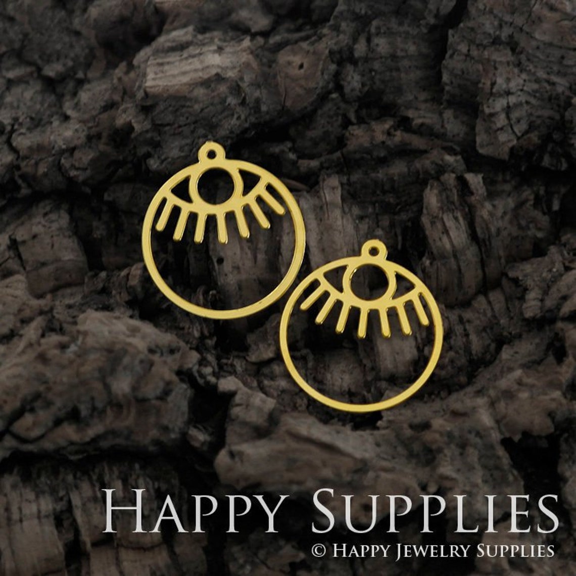 10pcs Brass Jewelry Charms, Geometric Round Raw Brass Earring Charms, Brass Jewelry Pendants, Raw Brass Jewelry Findings, Brass Pendants Jewelry Wholesale (RD484)