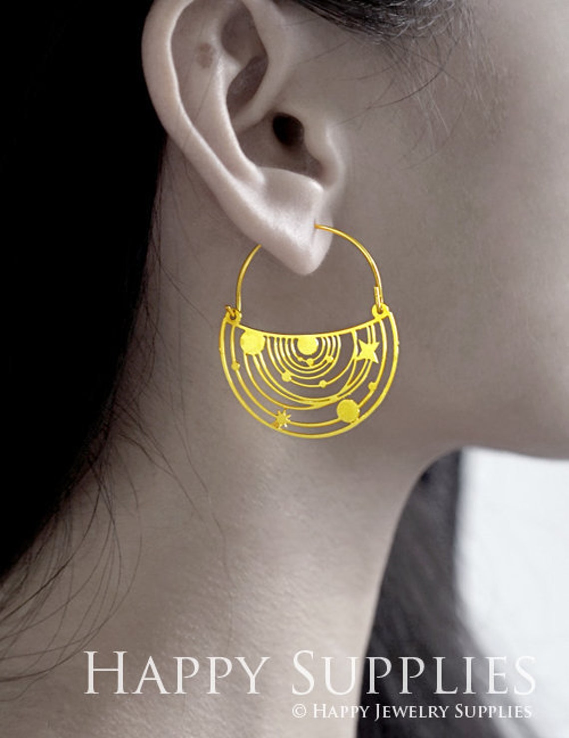 Brass Jewelry Charms, Geomertic Raw Brass Earring Charms, Brass Jewelry Pendants, Raw Brass Jewelry Findings, Brass Pendants Jewelry Wholesale (RD464-B)
