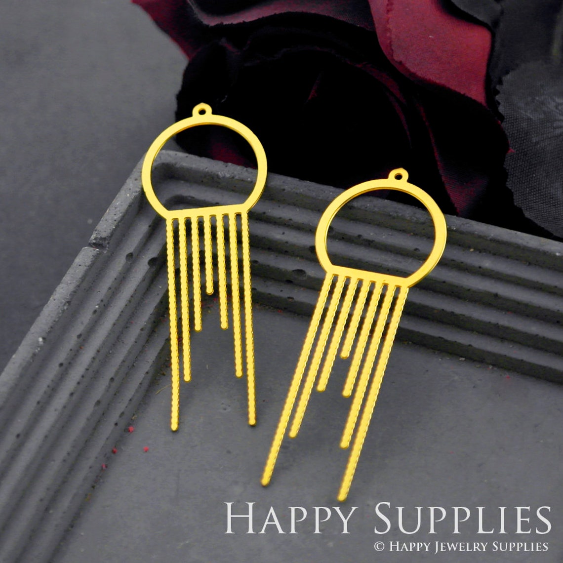 Brass Jewelry Charms, Geometric Raw Brass Earring Charms, Brass Jewelry Pendants, Raw Brass Jewelry Findings, Brass Pendants Jewelry Wholesale (RD597)