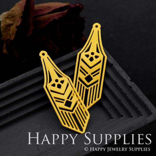 Brass Jewelry Charms, Geometric Raw Brass Earring Charms, Brass Jewelry Pendants, Raw Brass Jewelry Findings, Brass Pendants Jewelry Wholesale (RD571)