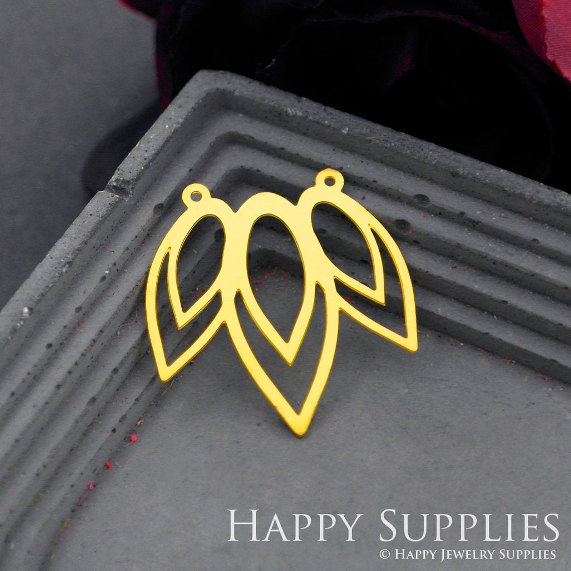 Brass Jewelry Charms, Leaf Geometric Raw Brass Earring Charms, Brass Jewelry Pendants, Raw Brass Jewelry Findings, Brass Pendants Jewelry Wholesale (RD610)