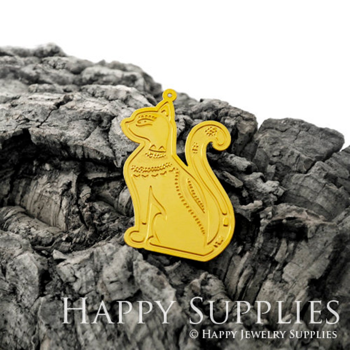 Brass Jewelry Charms, Cat Raw Brass Earring Charms, Brass Jewelry Pendants, Raw Brass Jewelry Findings, Brass Pendants Jewelry Wholesale (RD425)
