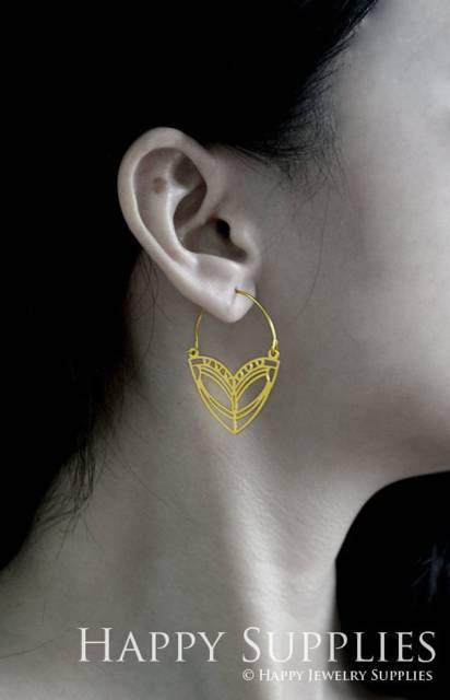 Brass Jewelry Charms, Mask Geometric Raw Brass Earring Charms, Brass Jewelry Pendants, Raw Brass Jewelry Findings, Brass Pendants Jewelry Wholesale (RD432-B)