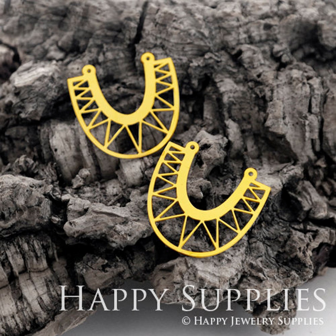 Brass Jewelry Charms, U Shape Geometric Raw Brass Earring Charms, Brass Jewelry Pendants, Raw Brass Jewelry Findings, Brass Pendants Jewelry Wholesale (RD435)