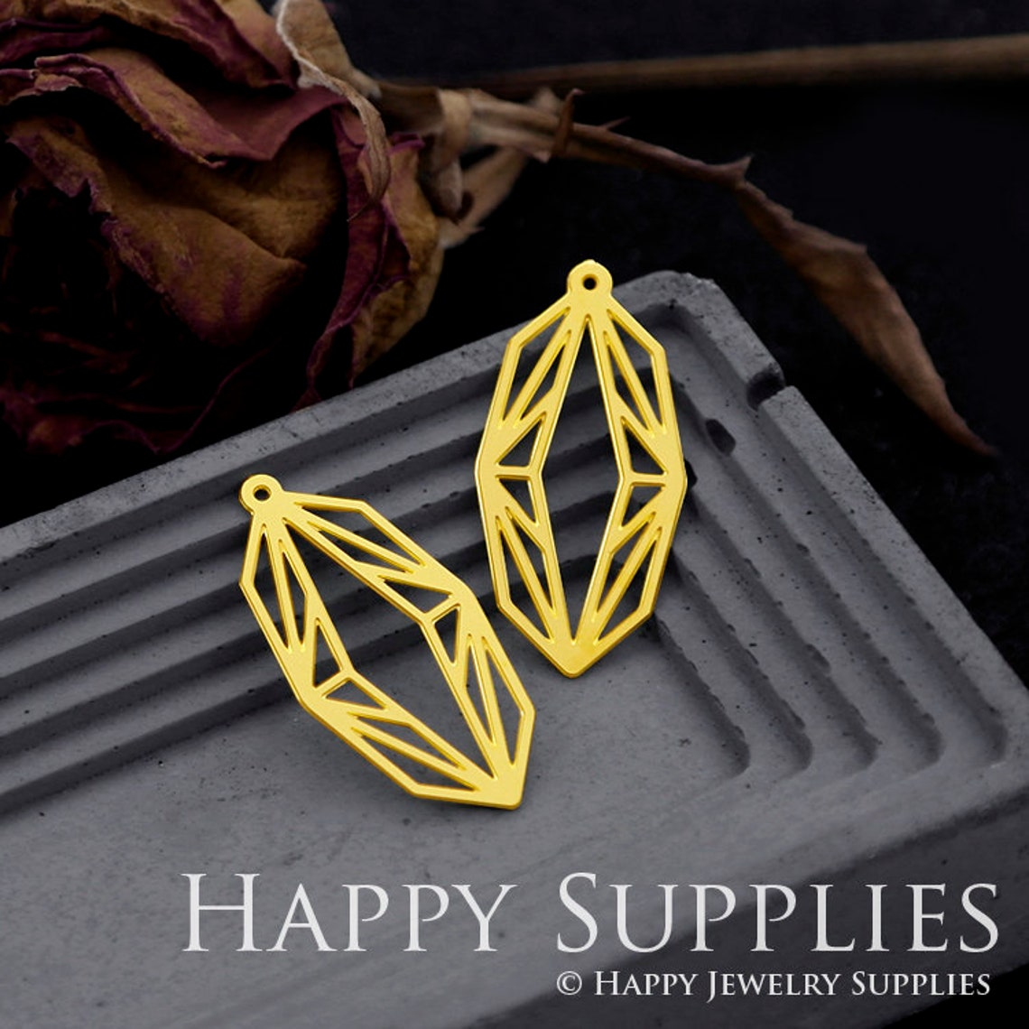 Brass Jewelry Charms, Geometric Raw Brass Earring Charms, Brass Jewelry Pendants, Raw Brass Jewelry Findings, Brass Pendants Jewelry Wholesale (RD533)