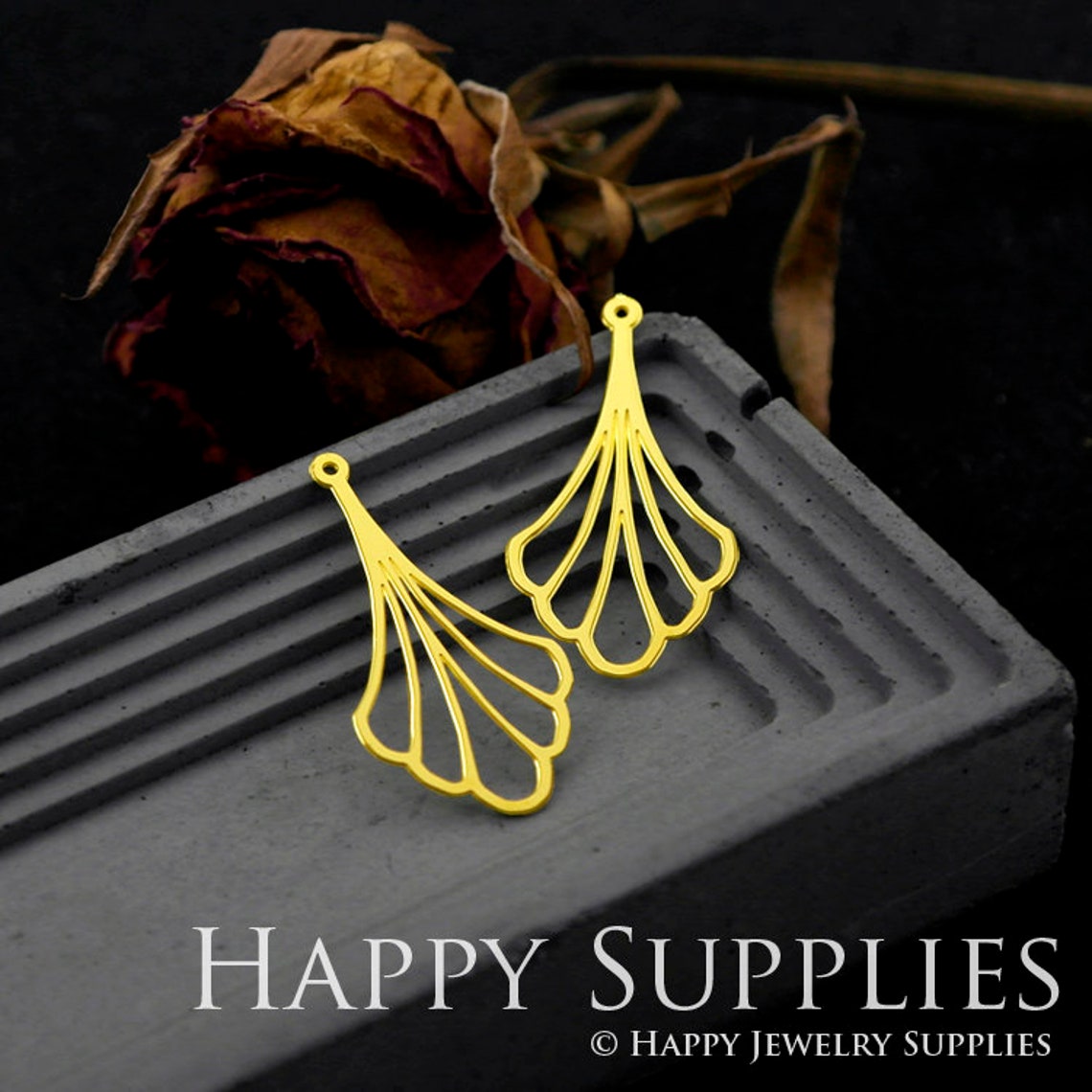 Brass Jewelry Charms, Leaves Raw Brass Earring Charms, Brass Jewelry Pendants, Raw Brass Jewelry Findings, Brass Pendants Jewelry Wholesale (RD542)