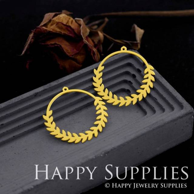 Brass Jewelry Charms, Leaves Raw Brass Earring Charms, Brass Jewelry Pendants, Raw Brass Jewelry Findings, Brass Pendants Jewelry Wholesale (RD549)