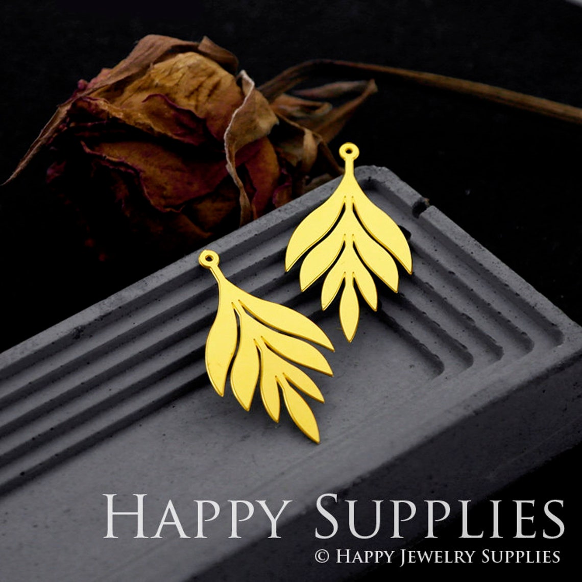 Brass Jewelry Charms, Leaves Raw Brass Earring Charms, Brass Jewelry Pendants, Raw Brass Jewelry Findings, Brass Pendants Jewelry Wholesale (RD555)