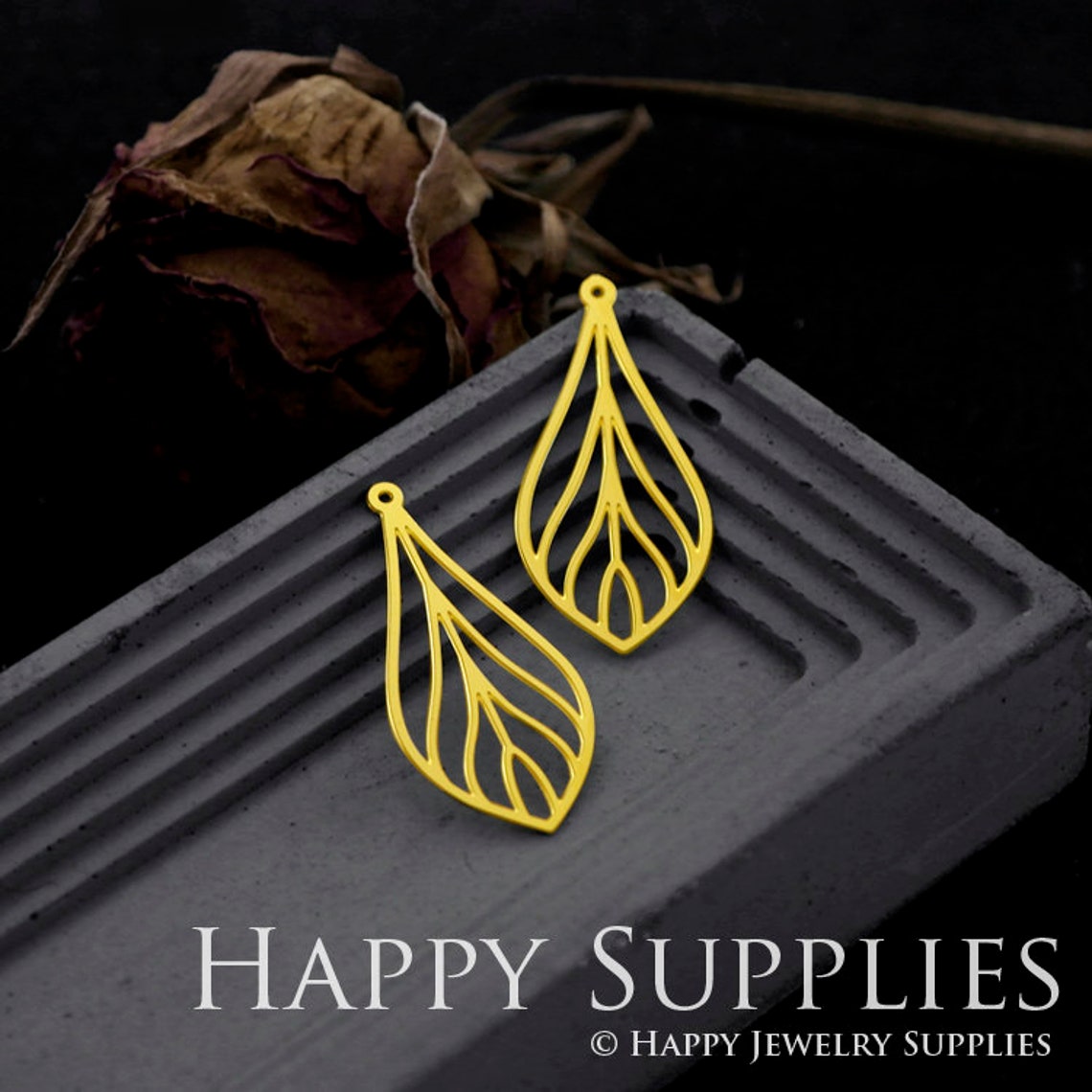 Brass Jewelry Charms, Leaves Raw Brass Earring Charms, Brass Jewelry Pendants, Raw Brass Jewelry Findings, Brass Pendants Jewelry Wholesale (RD559)