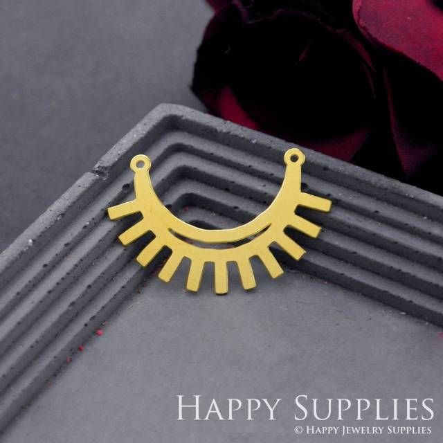 Brass Jewelry Charms, Closing Eyes Geometric Raw Brass Earring Charms, Brass Jewelry Pendants, Raw Brass Jewelry Findings, Brass Pendants Jewelry Wholesale (RD603)