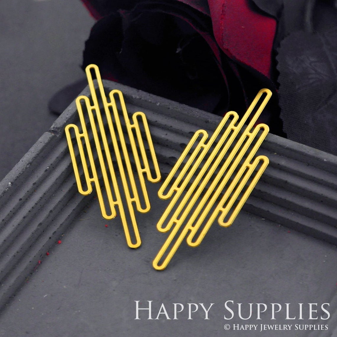 Brass Jewelry Charms, Geometric Raw Brass Earring Charms, Brass Jewelry Pendants, Raw Brass Jewelry Findings, Brass Pendants Jewelry Wholesale (RD609)