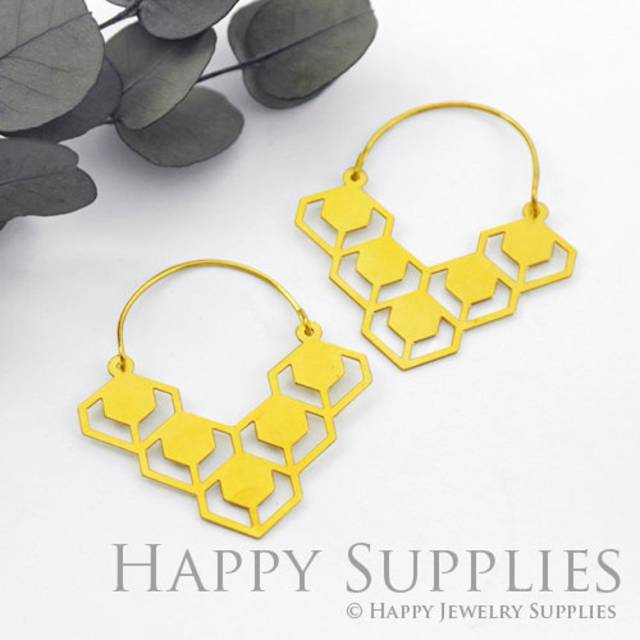 Brass Jewelry Charms, Geometric Raw Brass Earring Charms, Brass Jewelry Pendants, Raw Brass Jewelry Findings, Brass Pendants Jewelry Wholesale (RD428-B)
