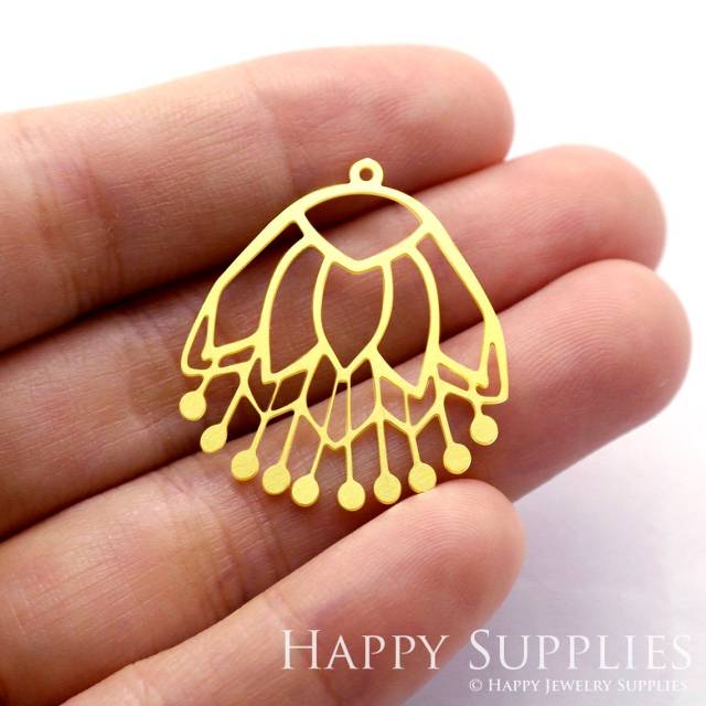 Brass Jewelry Charms, Flower Raw Brass Earring Charms, Brass Jewelry Pendants, Raw Brass Jewelry Findings, Brass Pendants Jewelry Wholesale (RD574)