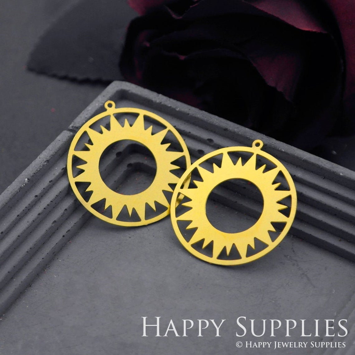 Brass Jewelry Charms, Circle Raw Brass Earring Charms, Brass Jewelry Pendants, Raw Brass Jewelry Findings, Brass Pendants Jewelry Wholesale (RD726)
