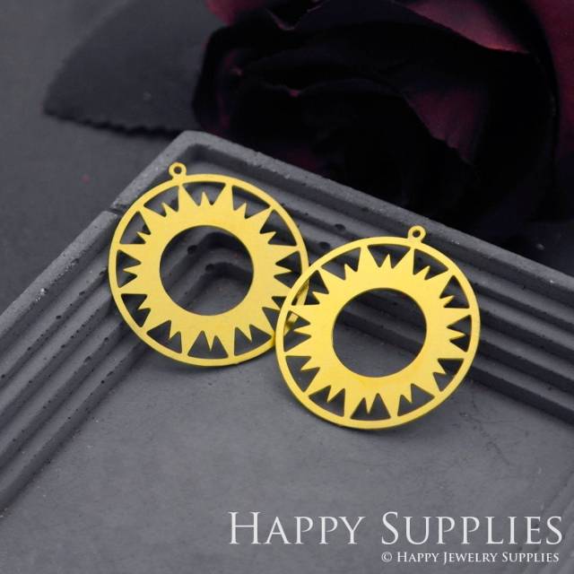 Brass Jewelry Charms, Circle Raw Brass Earring Charms, Brass Jewelry Pendants, Raw Brass Jewelry Findings, Brass Pendants Jewelry Wholesale (RD726)