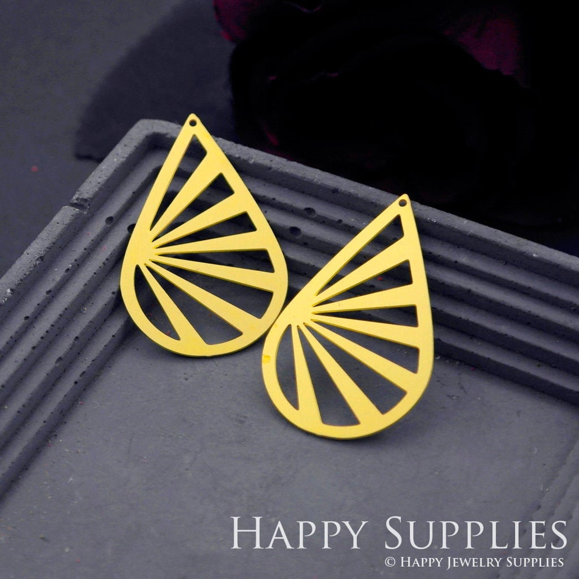 Brass Jewelry Charms, Drop Raw Brass Earring Charms, Brass Jewelry Pendants, Raw Brass Jewelry Findings, Brass Pendants Jewelry Wholesale (RD734)
