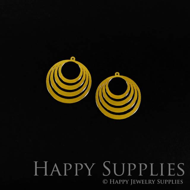 Brass Jewelry Charms, Round Raw Brass Earring Charms, Brass Jewelry Pendants, Raw Brass Jewelry Findings, Brass Pendants Jewelry Wholesale (RD661)