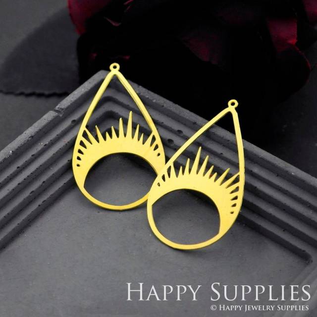 Brass Jewelry Charms, Drop Raw Brass Earring Charms, Brass Jewelry Pendants, Raw Brass Jewelry Findings, Brass Pendants Jewelry Wholesale (RD733)