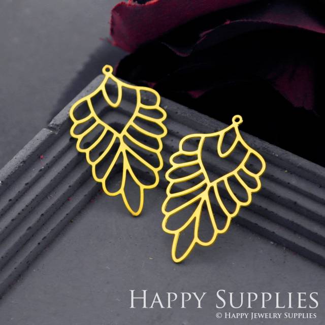 Brass Jewelry Charms, Leaves Raw Brass Earring Charms, Brass Jewelry Pendants, Raw Brass Jewelry Findings, Brass Pendants Jewelry Wholesale (RD715)