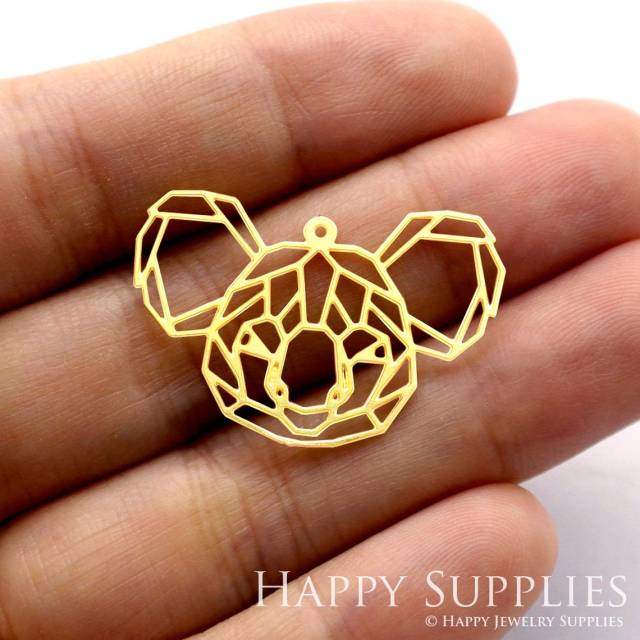 Brass Jewelry Charms, Koala Raw Brass Earring Charms, Brass Jewelry Pendants, Raw Brass Jewelry Findings, Brass Pendants Jewelry Wholesale (RD666)