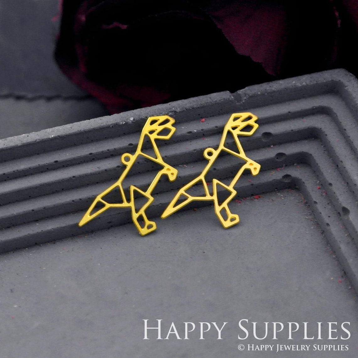 Brass Jewelry Charms, Tyrannosaurus Raw Brass Earring Charms, Brass Jewelry Pendants, Raw Brass Jewelry Findings, Brass Pendants Jewelry Wholesale (RD679)