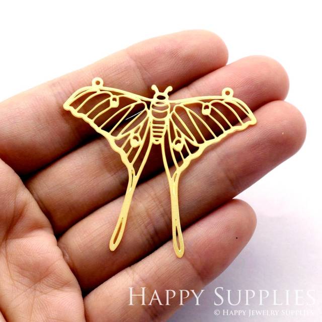 Brass Jewelry Charms, Butterfly Raw Brass Earring Charms, Brass Jewelry Pendants, Raw Brass Jewelry Findings, Brass Pendants Jewelry Wholesale (RD653)