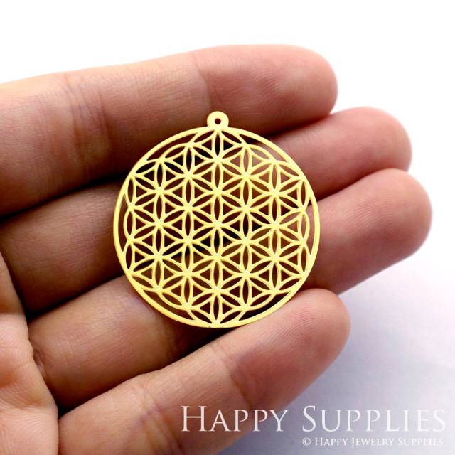 Brass Jewelry Charms, Round  Raw Brass Earring Charms, Brass Jewelry Pendants, Raw Brass Jewelry Findings, Brass Pendants Jewelry Wholesale (RD642)