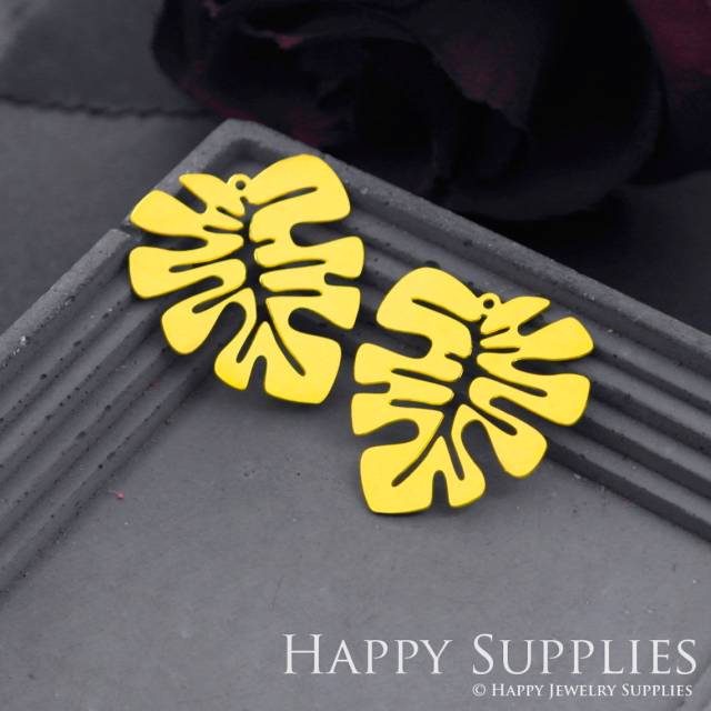 Brass Jewelry Charms, Monstera Leaf Raw Brass Earring Charms, Brass Jewelry Pendants, Raw Brass Jewelry Findings, Brass Pendants Jewelry Wholesale (RD698)