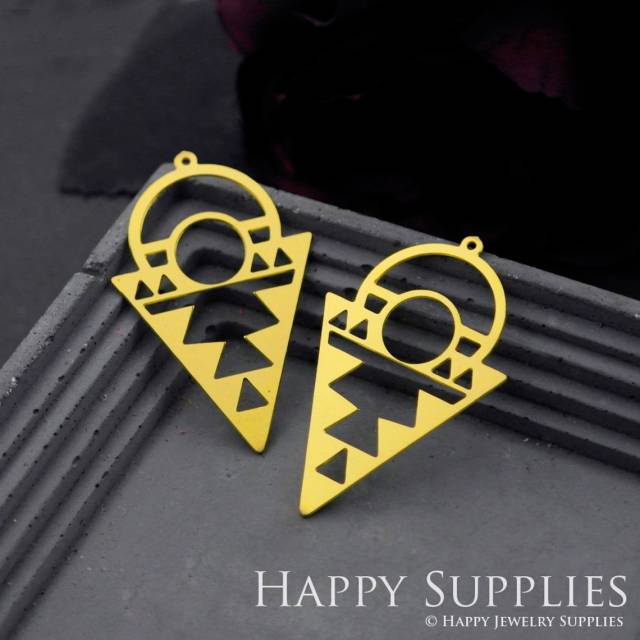 Brass Jewelry Charms, Geometry Raw Brass Earring Charms, Brass Jewelry Pendants, Raw Brass Jewelry Findings, Brass Pendants Jewelry Wholesale (RD754)