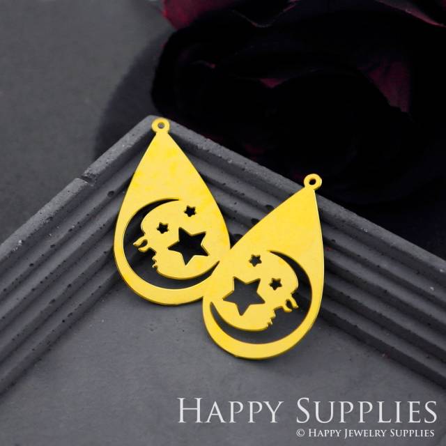 Brass Jewelry Charms, Teardrop Raw Brass Earring Charms, Brass Jewelry Pendants, Raw Brass Jewelry Findings, Brass Pendants Jewelry Wholesale (RD769)