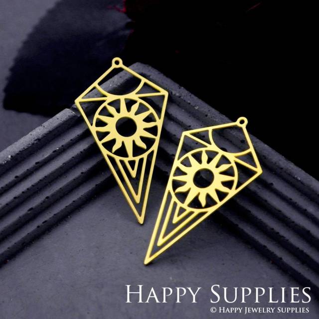 Brass Jewelry Charms, Diamond Raw Brass Earring Charms, Brass Jewelry Pendants, Raw Brass Jewelry Findings, Brass Pendants Jewelry Wholesale (RD875)