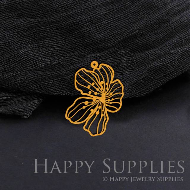 Brass Jewelry Charms, Flower Raw Brass Earring Charms, Brass Jewelry Pendants, Raw Brass Jewelry Findings, Brass Pendants Jewelry Wholesale (RD889)