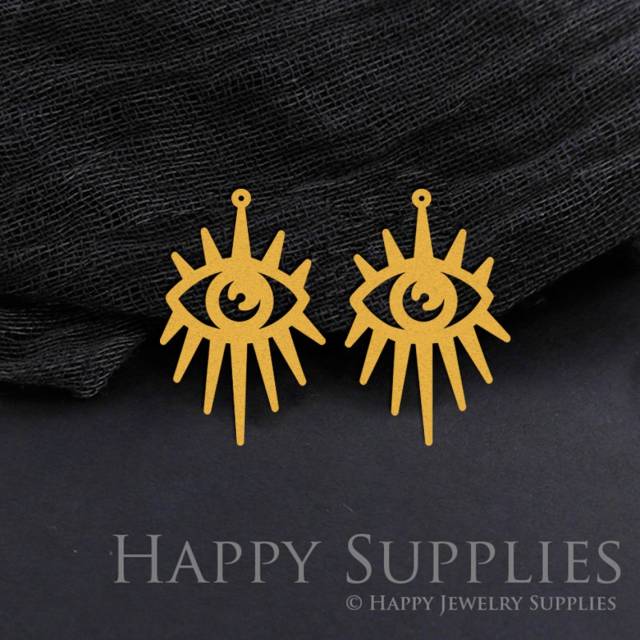 Brass Jewelry Charms, Eye Raw Brass Earring Charms, Brass Jewelry Pendants, Raw Brass Jewelry Findings, Brass Pendants Jewelry Wholesale (RD806)