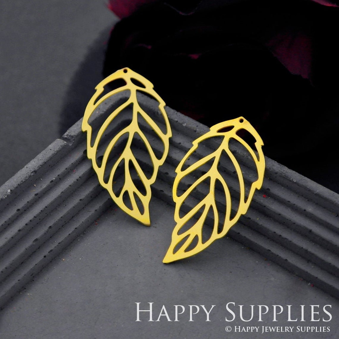 Brass Jewelry Charms, Leaves Raw Brass Earring Charms, Brass Jewelry Pendants, Raw Brass Jewelry Findings, Brass Pendants Jewelry Wholesale (RD815)