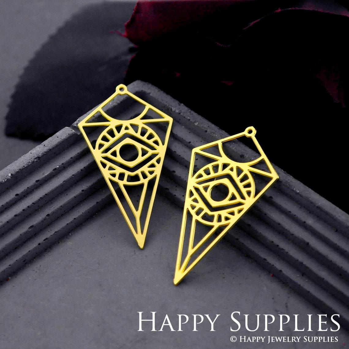 Brass Jewelry Charms, Diamond Raw Brass Earring Charms, Brass Jewelry Pendants, Raw Brass Jewelry Findings, Brass Pendants Jewelry Wholesale (RD876)